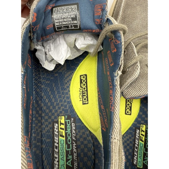 Skechers Status 2.0 SN 65908 Lace/Slip on Taupe Men's Sz 11 Air-Cool Memory Foam - Picture 8 of 10